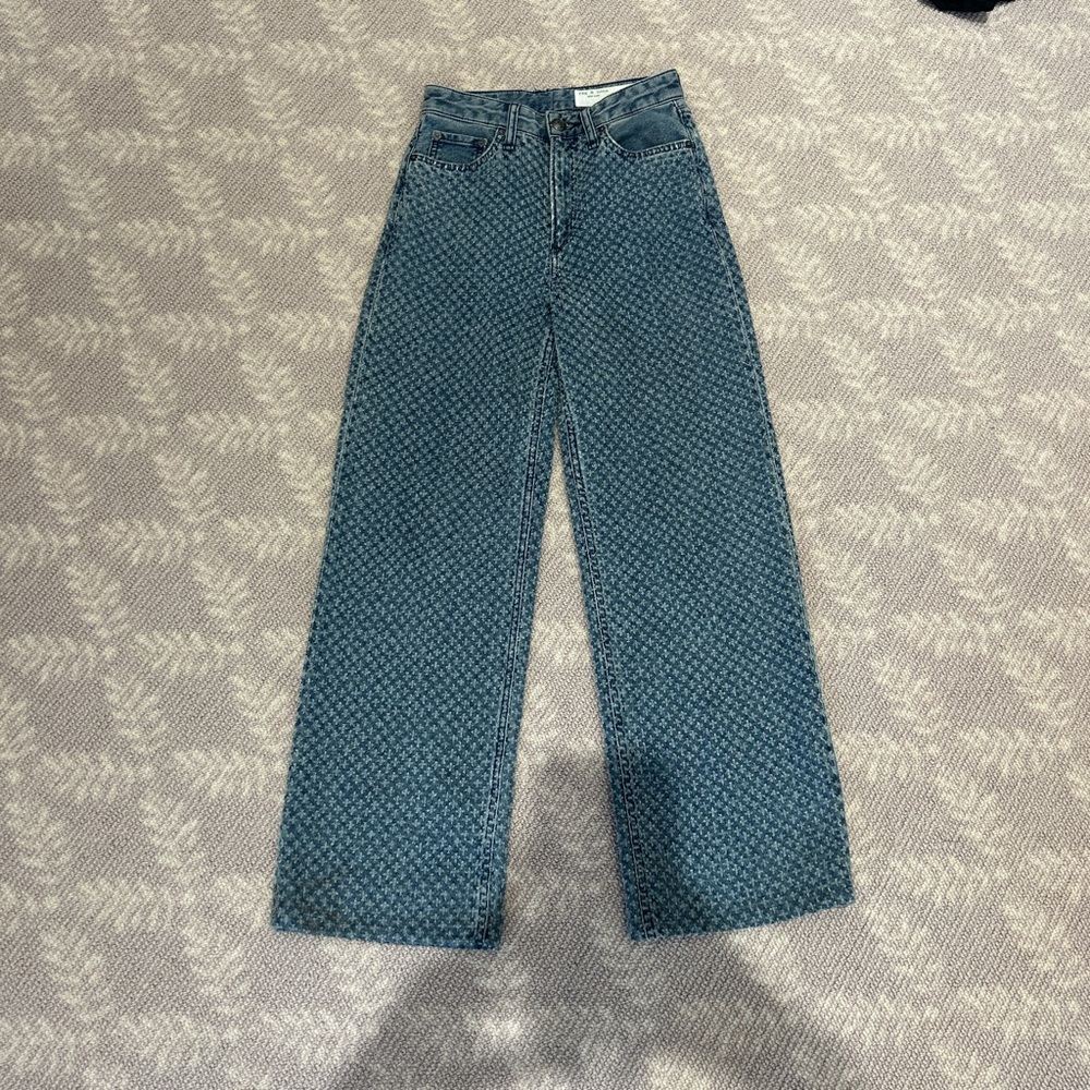 Rag and Bone Patterned Blue Jeans